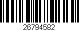 Código de barras (EAN, GTIN, SKU, ISBN): '26794582'