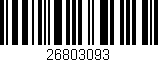Código de barras (EAN, GTIN, SKU, ISBN): '26803093'