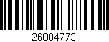 Código de barras (EAN, GTIN, SKU, ISBN): '26804773'