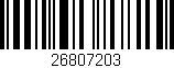 Código de barras (EAN, GTIN, SKU, ISBN): '26807203'