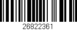 Código de barras (EAN, GTIN, SKU, ISBN): '26822361'