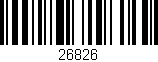 Código de barras (EAN, GTIN, SKU, ISBN): '26826'