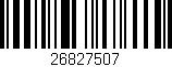 Código de barras (EAN, GTIN, SKU, ISBN): '26827507'
