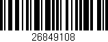 Código de barras (EAN, GTIN, SKU, ISBN): '26849108'