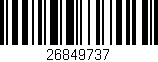 Código de barras (EAN, GTIN, SKU, ISBN): '26849737'