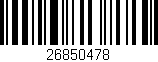 Código de barras (EAN, GTIN, SKU, ISBN): '26850478'