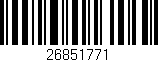 Código de barras (EAN, GTIN, SKU, ISBN): '26851771'