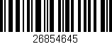 Código de barras (EAN, GTIN, SKU, ISBN): '26854645'