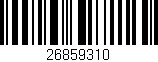 Código de barras (EAN, GTIN, SKU, ISBN): '26859310'