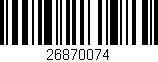 Código de barras (EAN, GTIN, SKU, ISBN): '26870074'