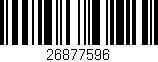 Código de barras (EAN, GTIN, SKU, ISBN): '26877596'
