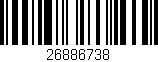 Código de barras (EAN, GTIN, SKU, ISBN): '26886738'