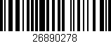 Código de barras (EAN, GTIN, SKU, ISBN): '26890278'