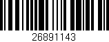 Código de barras (EAN, GTIN, SKU, ISBN): '26891143'