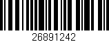 Código de barras (EAN, GTIN, SKU, ISBN): '26891242'