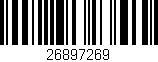Código de barras (EAN, GTIN, SKU, ISBN): '26897269'