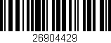 Código de barras (EAN, GTIN, SKU, ISBN): '26904429'