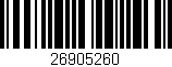 Código de barras (EAN, GTIN, SKU, ISBN): '26905260'