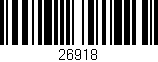 Código de barras (EAN, GTIN, SKU, ISBN): '26918'