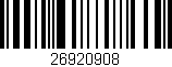 Código de barras (EAN, GTIN, SKU, ISBN): '26920908'