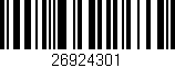 Código de barras (EAN, GTIN, SKU, ISBN): '26924301'