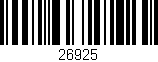 Código de barras (EAN, GTIN, SKU, ISBN): '26925'