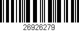 Código de barras (EAN, GTIN, SKU, ISBN): '26926279'
