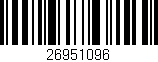 Código de barras (EAN, GTIN, SKU, ISBN): '26951096'