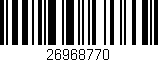 Código de barras (EAN, GTIN, SKU, ISBN): '26968770'
