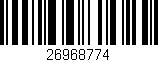 Código de barras (EAN, GTIN, SKU, ISBN): '26968774'