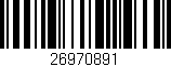 Código de barras (EAN, GTIN, SKU, ISBN): '26970891'