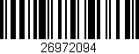 Código de barras (EAN, GTIN, SKU, ISBN): '26972094'