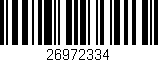 Código de barras (EAN, GTIN, SKU, ISBN): '26972334'