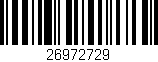 Código de barras (EAN, GTIN, SKU, ISBN): '26972729'