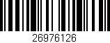 Código de barras (EAN, GTIN, SKU, ISBN): '26976126'