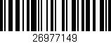 Código de barras (EAN, GTIN, SKU, ISBN): '26977149'