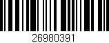Código de barras (EAN, GTIN, SKU, ISBN): '26980391'