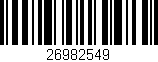 Código de barras (EAN, GTIN, SKU, ISBN): '26982549'