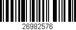 Código de barras (EAN, GTIN, SKU, ISBN): '26982576'