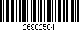 Código de barras (EAN, GTIN, SKU, ISBN): '26982584'