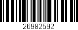 Código de barras (EAN, GTIN, SKU, ISBN): '26982592'