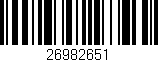 Código de barras (EAN, GTIN, SKU, ISBN): '26982651'