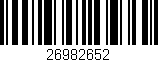 Código de barras (EAN, GTIN, SKU, ISBN): '26982652'