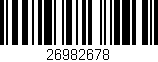 Código de barras (EAN, GTIN, SKU, ISBN): '26982678'