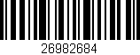 Código de barras (EAN, GTIN, SKU, ISBN): '26982684'