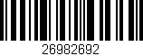 Código de barras (EAN, GTIN, SKU, ISBN): '26982692'