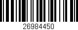 Código de barras (EAN, GTIN, SKU, ISBN): '26984450'