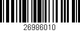 Código de barras (EAN, GTIN, SKU, ISBN): '26986010'