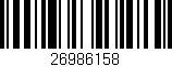 Código de barras (EAN, GTIN, SKU, ISBN): '26986158'