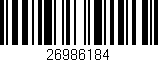 Código de barras (EAN, GTIN, SKU, ISBN): '26986184'